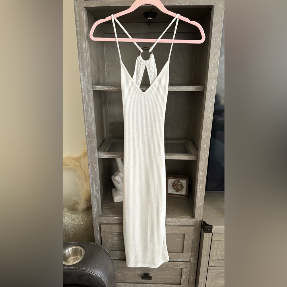 Open back white dress